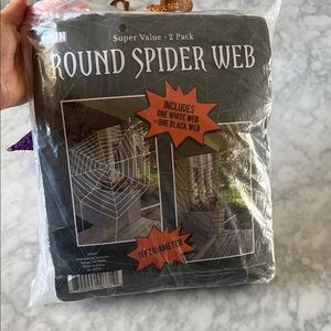 Round Spider Web Set - White and Black